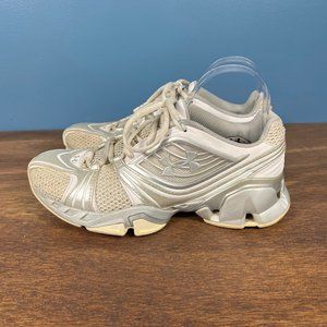 Under Armour Performance Ace Silver Cream Mesh Running Shoe Size 8.5